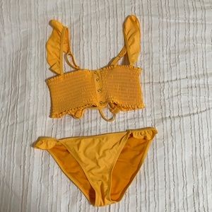 Yellow two piece bikini